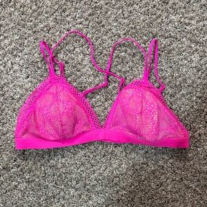 Victoria's Secret Hot Pink Lace Bra